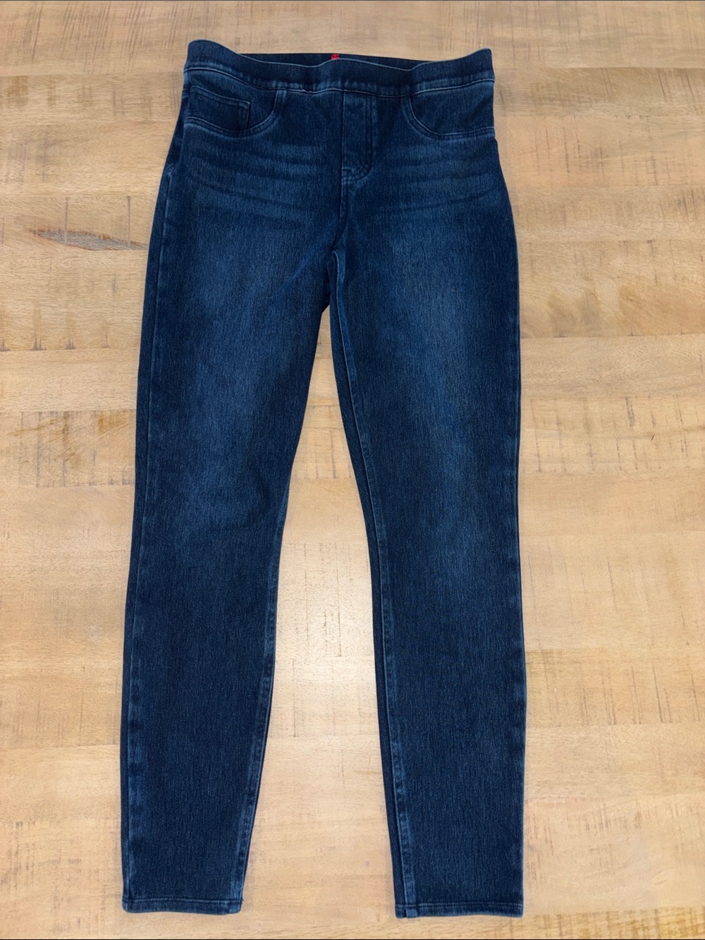 SPANX Jean-ish Ankle Leggings Dark Wash High Rise Pull-on Jeans Medium Womens